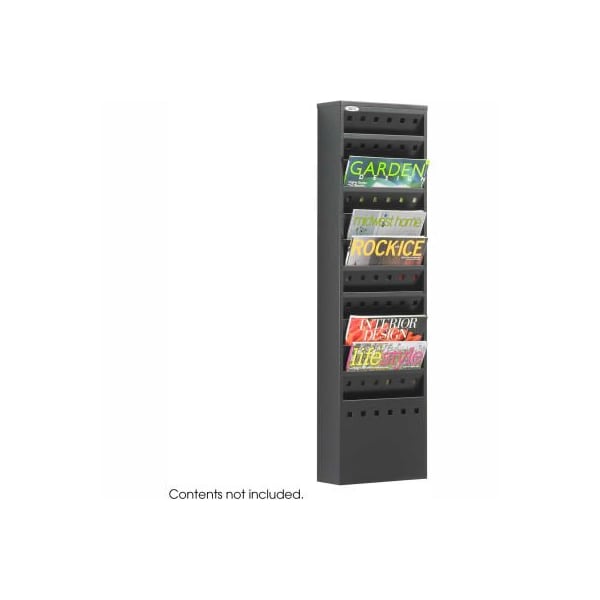 Safco 11 Pocket Steel Magazine Rack - Black 4321BL - main